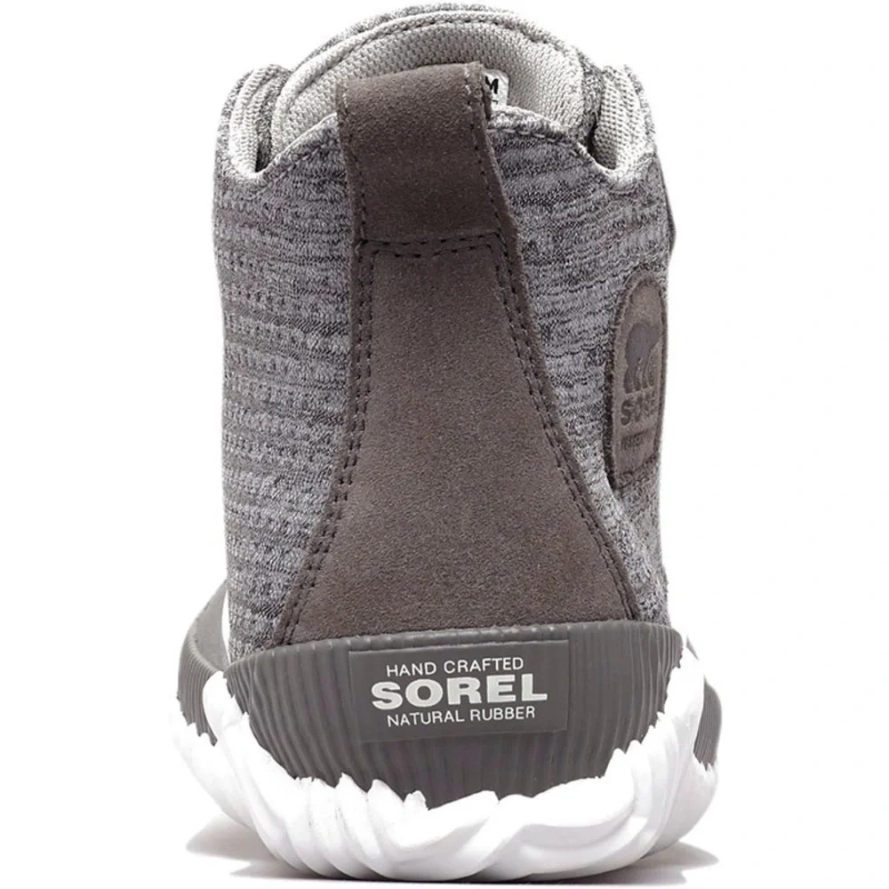 Sorel Out-N-About Plus Grey Knit Waterproof Duck Boots Booties